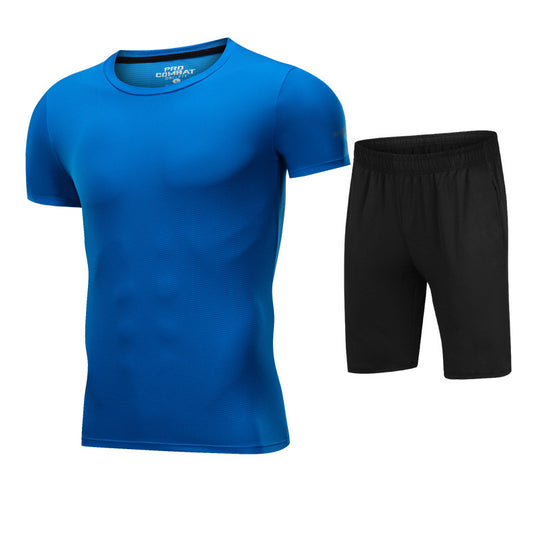 Sportswear short sleeve fitness shorts running suit